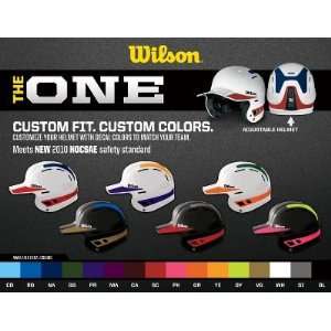  Wilson One Batting Helmet Decal Kit   Maroon   Helmets 