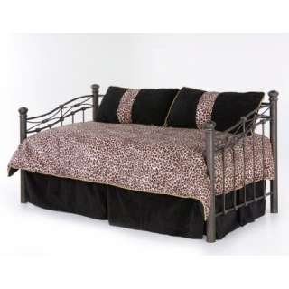   Onyx Black Cheetah Leopard Print Daybed Comforter Cover Bedding Set