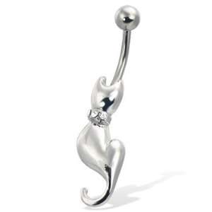  Cat belly button ring Jewelry