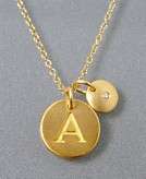    18k Gold Over Sterling Silver Initial Pendant customer 