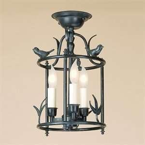  JVI Designs 924 2 3 Light Bird Cage Semi Flush Ceiling 
