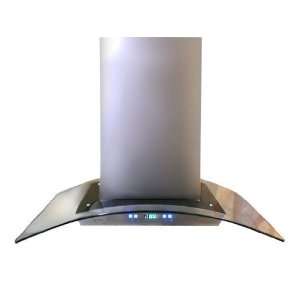   30 Wide Stainless and Glass Wall Mount Range Hood