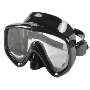   vision tempered glass diving mask   Black Silicone
