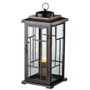   24 TALL BLACK MISSION STYLE CANDLE LANTERN 291832 784185563245  