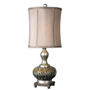   28 Hilea Lamps Textured Ceramic Finished In Rustic Brown, Smoke Blue