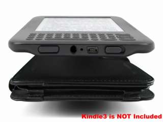 New  Kindle 3 Black PU Leather Sleeve Case Cover 3G WiFi Free 