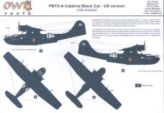   144 PBY 5A CATALINA BLACK CAT U.S. VERSION Resin Conversion Kit  