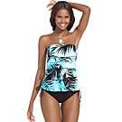 Caribbean Joe Swimsuit, Ruffle Tiered Convertible Tankini Top & Solid 
