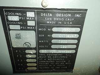 DELTA DESIGN CHAMBER/OVEN MODEL# 2300CN  50 DEG. 600 C  