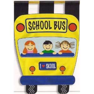  School Bus   Large Applique Flag   29 x 42 Patio, Lawn 