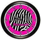 PERSONALIZED ZEBRA WALL CLOCK PINK BLACK ROOM DECOR ART