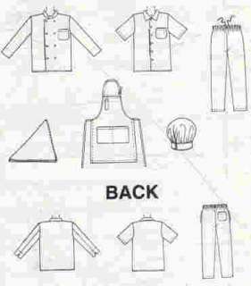 SZ 50,52 CHEF UNIFORM SEWING PATTERN McCalls 2233,FROM GREYKITTIES 