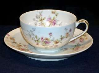 Theodore Haviland Limoges France Rose Cup and Saucer  