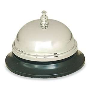  Call Bell   CALL BELL BRUSHED NICKE W/BLACK BASE, 3 3/8DIA 