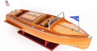 Chris Craft Runabout Wood Model 24 Classic Mahogany Racing Speed Boat 