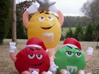 NEW 6 Lighted Christmas M & M Airblown Inflatable  