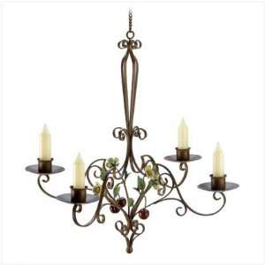 Cherry Blossom Iron Candle Holder Hanging Chandelier 