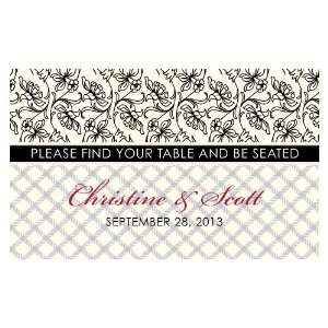  Eclectic Patterns Table Sign Card   Tiffany Blue