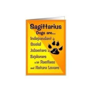  New Puppy Announcement Sagittarius Dog Card Health 