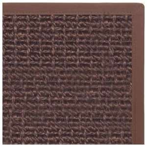   Coffee Sisal Rug with Brown Wide Canvas Binding   9x12
