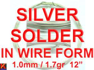 SILVER SOLDER IN WIRE FORM 1.0 mm JEWELRY TOOLS COILS  