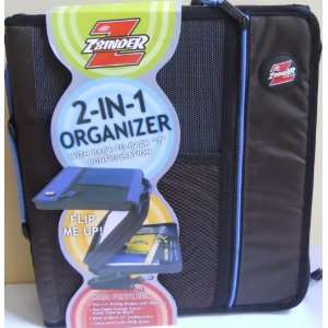  Case it Brown 2 in 1 Organizer Zipper Binder (Z 175) Brown 