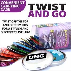 ONE Condoms Mixed Pleasures 40 Pack   8 Styles w/ Case  