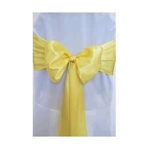  Canary Yellow Satin Chair Sashes Pk/10