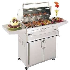 com Fire Magic Charcoal Grill (24 x 18) With Oven Hood & Stainless 