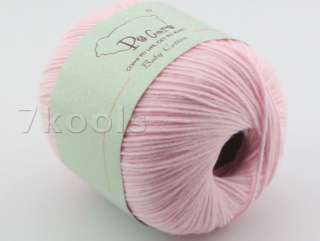 1x75g Wool Cotton Baby Sock Crochet Yarn,DK,Pink,7  