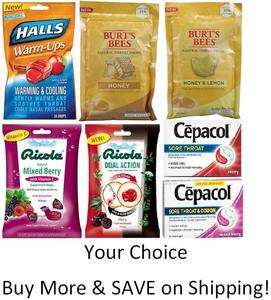 Halls, Ricola, or Cepacol Cough Drops or Sore Throat Lozenges   Your 