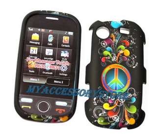 Samsung Messager Touch Screen R630 Peace Design Rubberized Hard Phone 