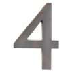 Architectural Mailbox 4 Cast Floating House Number 4 Dark Aged Copper 