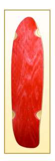 NEW RED Longboards Mini Cruiser Skateboard Deck 27 X 8  