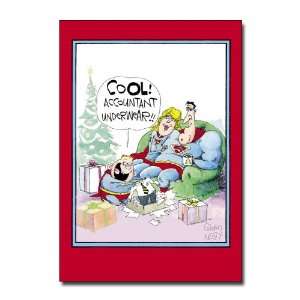   of 12 Humorous Cartoon Christmas Cards & Envelopes