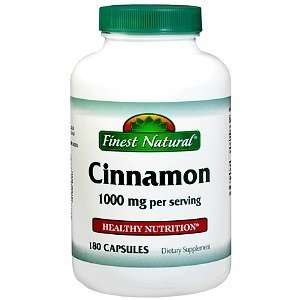  Finest Natural Cinnamon 1000mg Capsules, 180 ea Health 