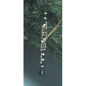  Black Clarinet Christmas Ornament 
