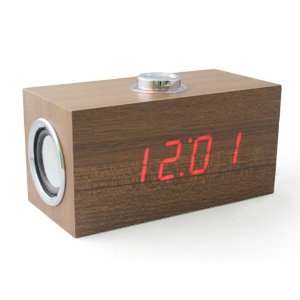 Red LED Digital Alarm Clock Calendar Stereo Speaker Dc 