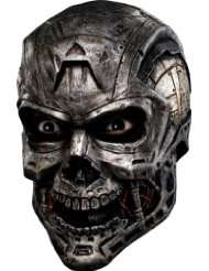   Scary Robot Cyborg Terminator Full Latex Haunted House Costume Mask