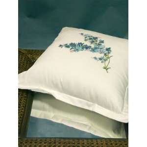 CHARTER CLUB Julianna Embroidered Cotton Decorative Pillow, Blue 