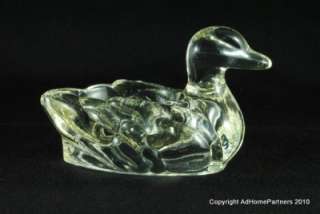 Ashtray Clear Glass Duck Small Really Cute Vintage  