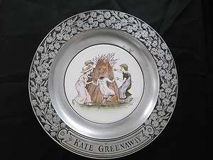 Wilton Pewter Kate Greenaway Decorative 11 plate 1973  