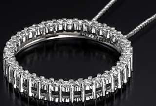Ct Round Cut Diamond Pendant Circle 14k Gold Necklace