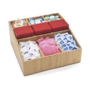  Cal Mil 1714 Bamboo Condiment and Straw Organizer Kitchen 