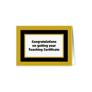  Teaching Certificate Congratulation Card Card Health 