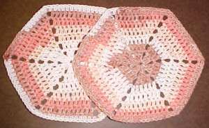 Natural Hexagon Crochet Dishcloth,Spay/Neuter Charity  