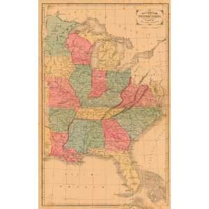  Cornell 1864 Antique Map of the Southern & Western United 