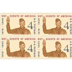  Boy Scouts of America Set of 4 x 4 Cent US Postage Stamps 