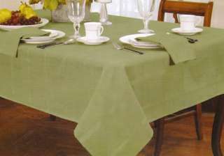 Sage Green Elegance Block Pattern Plaid Oval Fabric Tablecloth Free 