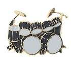 Mini Pin Double Bass Drum Set Black Music Gift Present
